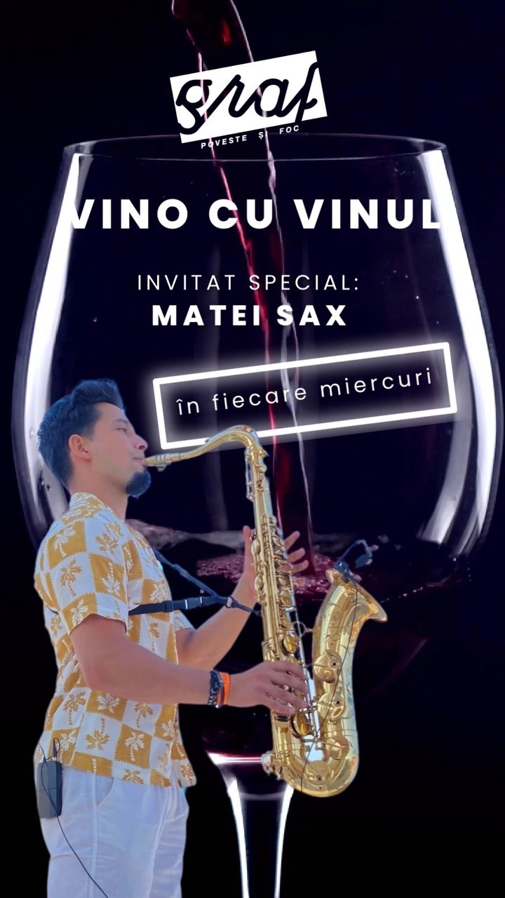 Diseară, de la ora 18:00, @matei.sax va învălui în ritmuri de saxofon 🎷o nouă ediție 𝙑𝙞𝙣𝙤 𝙘𝙪 𝙑𝙞𝙣𝙪𝙡 🍷
Ca de obicei, voi aduceți vinul de acasă, iar noi ne ocupăm de toate celelalte 🍽️

#Graf #bringyourwine #vinocuvinul #wine #winelover #instawine #winetime #GrafOradea #visitOradea